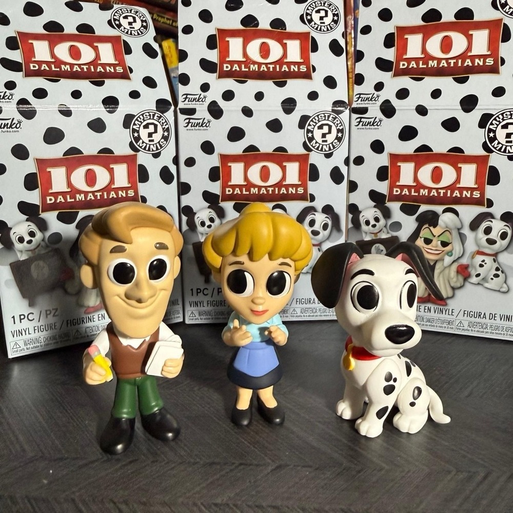Funko Mystery Minis 101 Dalmatians Pongo Roger Anita Vinyl Figure Lot 3pc
